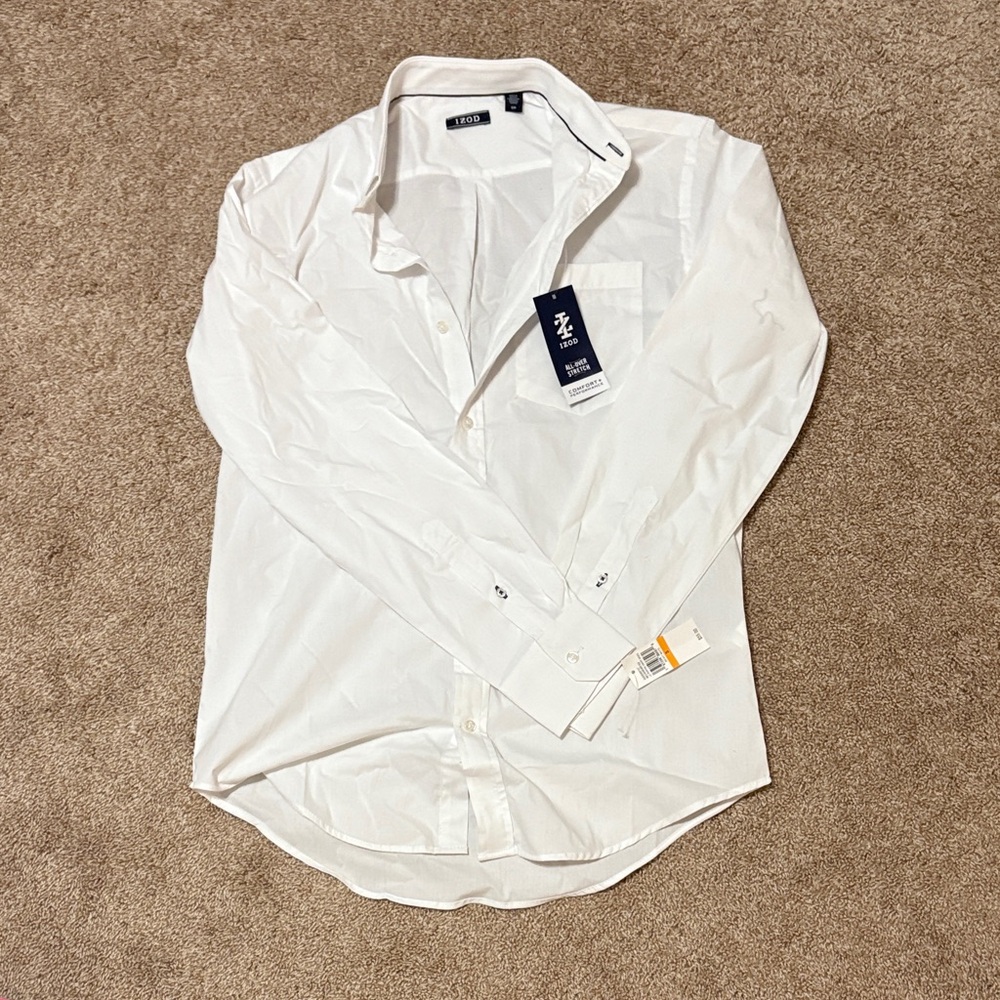 IZOD Men's White Button Down Shirt